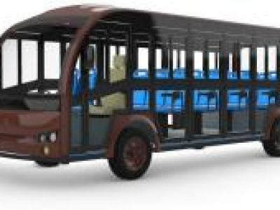 DAOD Launched New Design Product of Electric Enclosed 23 Seats Sightseeing Car
