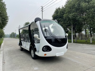 DAOD Launched New Design Product of Electric 14 Seats Panda Sightseeing Car
