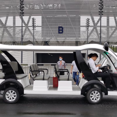 Battery Powered Stable 14 Seats Electric Panda Sightseeing Car' />