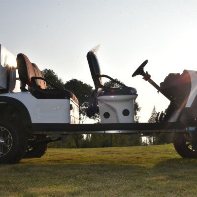 Open Electric Golf Cart Leisure One with 6 Seats and Box' />
