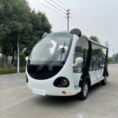 Battery Powered Stable 14 Seats Electric Panda Sightseeing Car